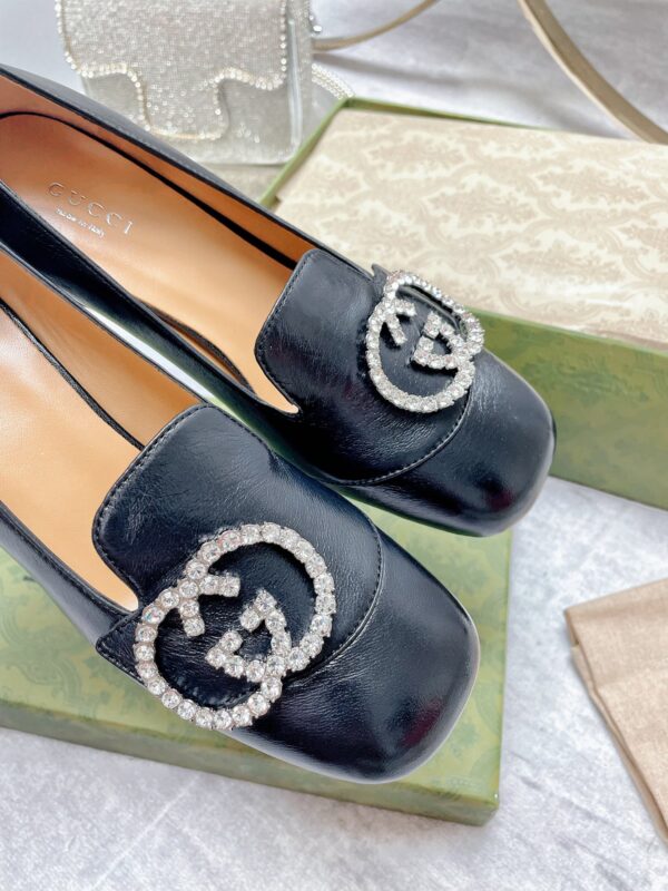 Gucci Women's Mid-Heel Pump With GG Logo Black For Women GG