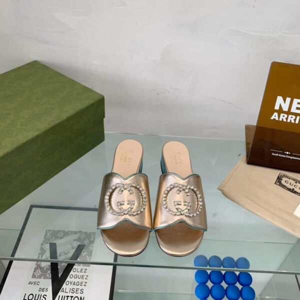 Gucci Women's Nojum Sandal Gold For Women GG