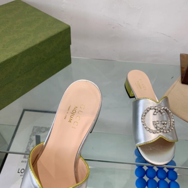 Gucci Women's Nojum Sandal Silver For Women GG