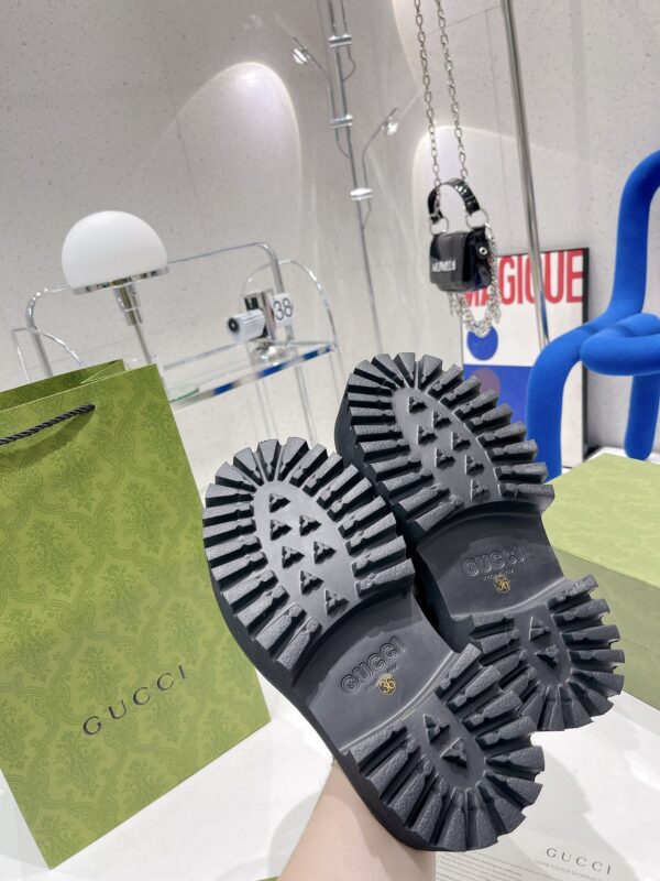 Gucci Women's Platform Perforated G Sandal Black For Women GG ‎663577 JFB00 1000
