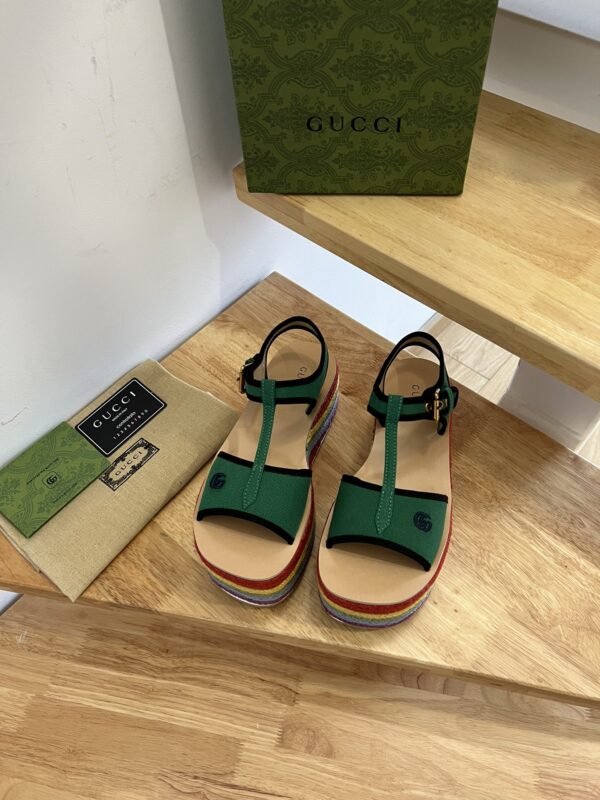 Gucci Women's Platform Sandal Green For Women GG