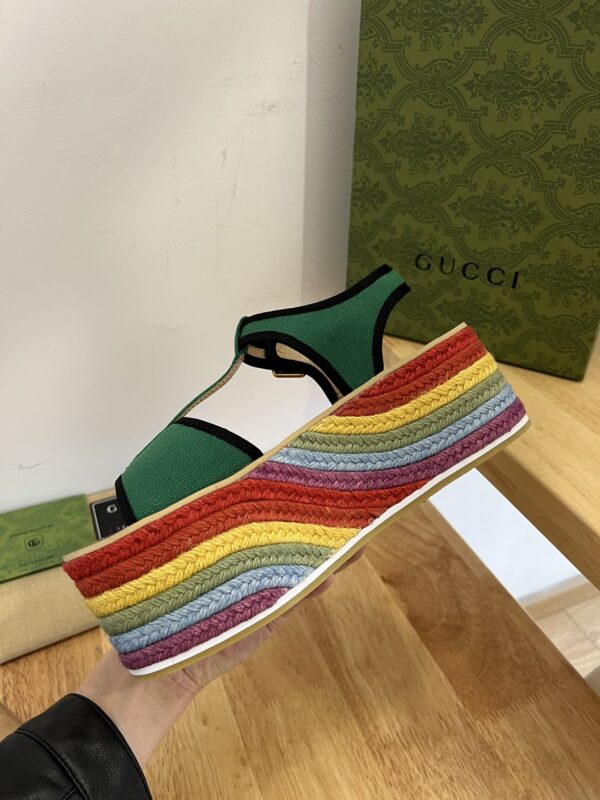 Gucci Women's Platform Sandal Green For Women GG