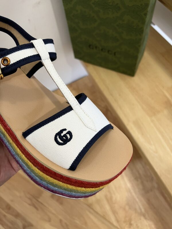Gucci Women's Platform Sandal White For Women GG