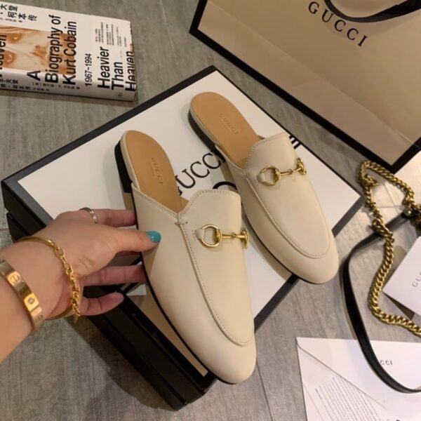 Gucci Women's Princetown Slipper White For Women GG 423513 C9D00 9022