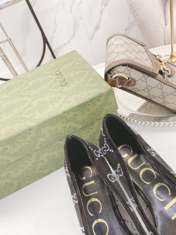 Gucci Women's Pump By Canvas Fabric Black For Women GG