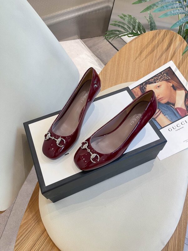 Gucci Women's Pump With Horsebit Red For Women GG