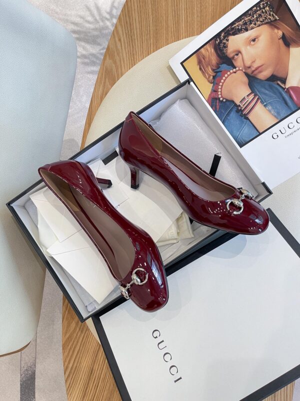 Gucci Women's Pump With Horsebit Red For Women GG