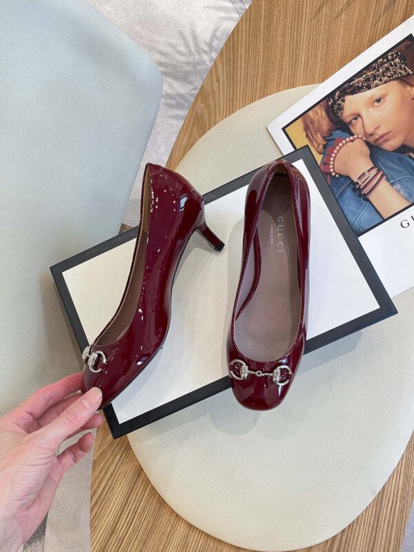 Gucci Women's Pump With Horsebit Red For Women GG