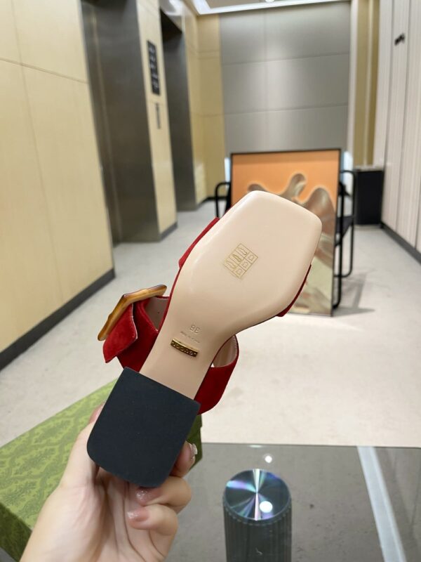 Gucci Women's Sandal With Bamboo Buckle Red For Women GG‎
