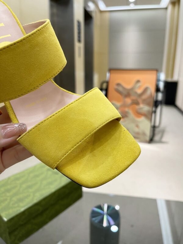 Gucci Women's Sandal With Bamboo Buckle Yellow For Women GG