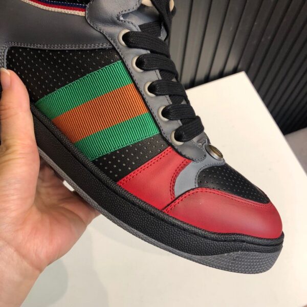 Gucci Women's Screener Distressed High-Top Sneakers Black For Women 5637309