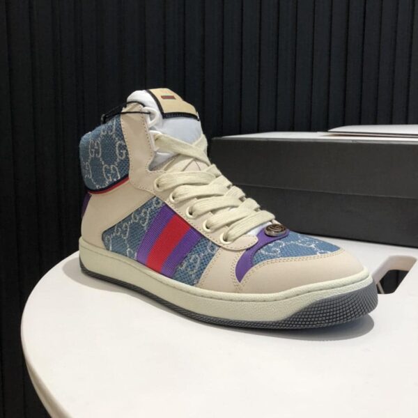 Gucci Women's Screener GG High-Top Blue For Women 5637309