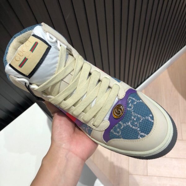Gucci Women's Screener GG High-Top Blue For Women 5637309