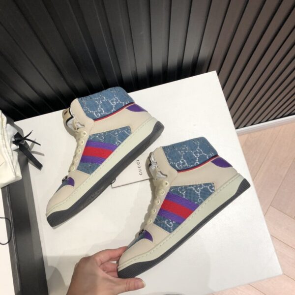 Gucci Women's Screener GG High-Top Blue For Women 5637309