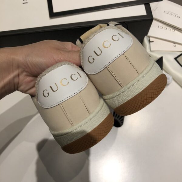 Gucci Women's Screener GG Low-Top Beige Pink Green For Women 546551