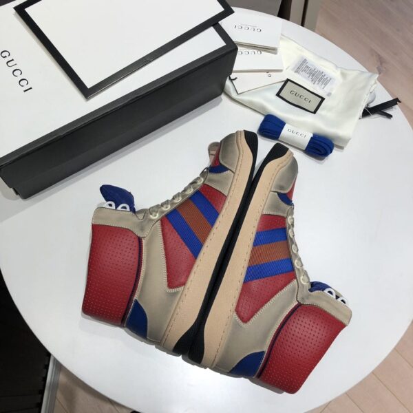 Gucci Women's Screener High-Top White Red Blue For Women 5637309
