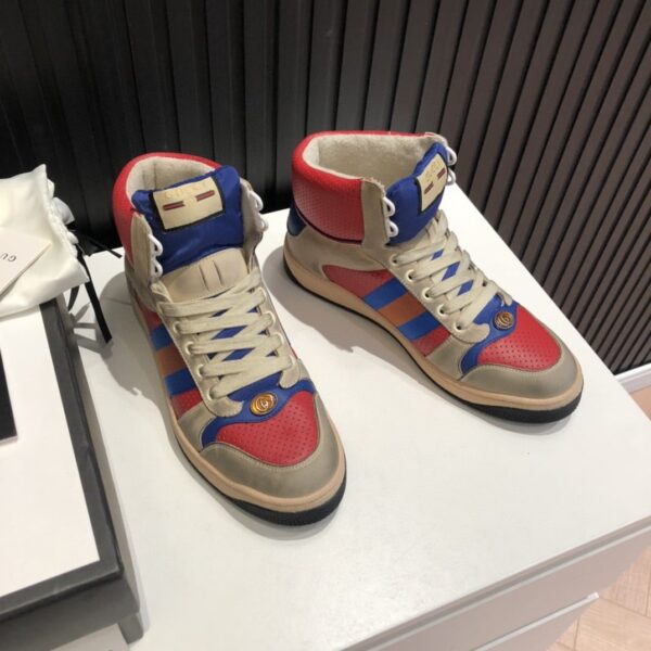 Gucci Women's Screener High-Top White Red Blue For Women 5637309