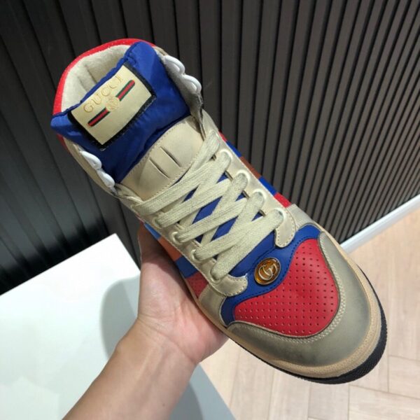 Gucci Women's Screener High-Top White Red Blue For Women 5637309