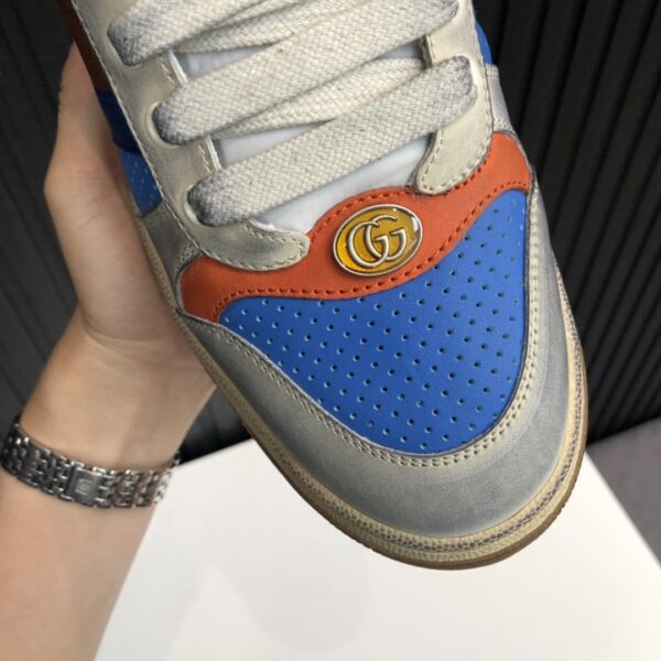 Gucci Women's Screener Low-Top Blue White For Women 546163 0YI20 9581