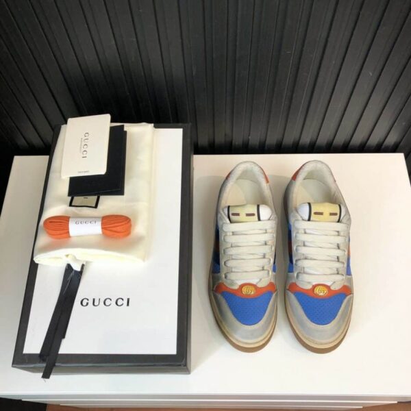 Gucci Women's Screener Low-Top Blue White For Women 546163 0YI20 9581
