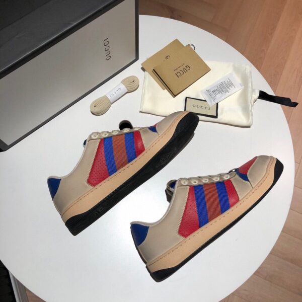 Gucci Women's Screener Low-Top White Red Blue For Women 546163