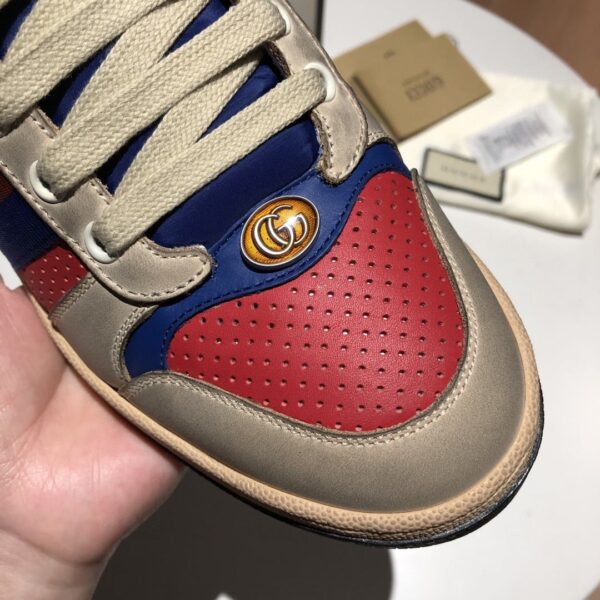 Gucci Women's Screener Low-Top White Red Blue For Women 546163