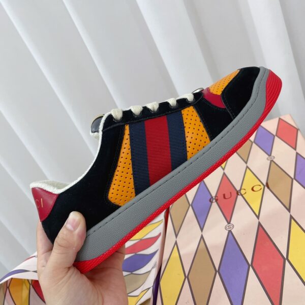 Gucci Women's Screener Sneaker Black/Yellow For Women GG