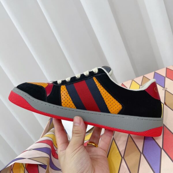 Gucci Women's Screener Sneaker Black/Yellow For Women GG
