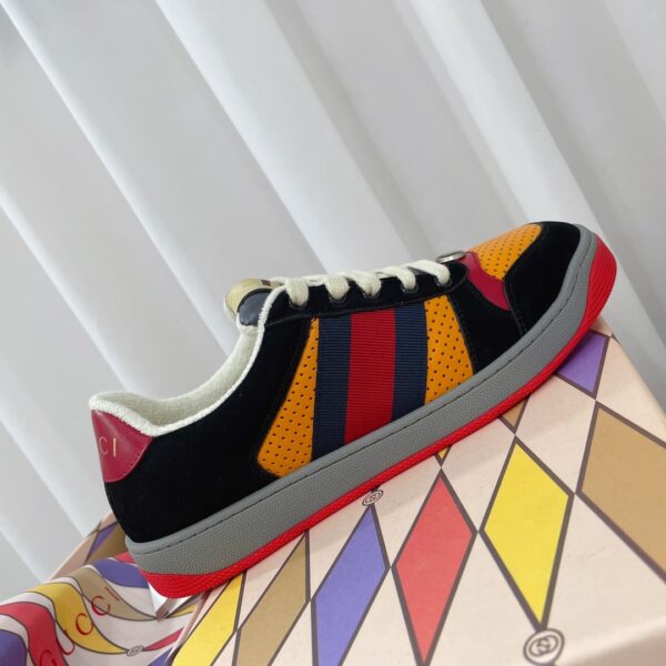 Gucci Women's Screener Sneaker Black/Yellow For Women GG