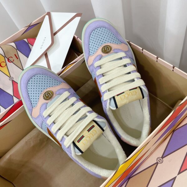 Gucci Women's Screener Sneaker Light Blue For Women GG