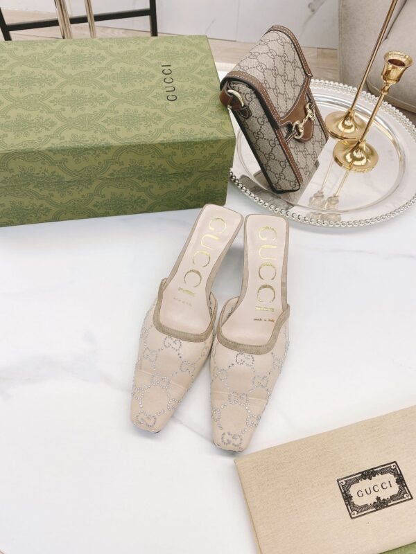 Gucci Women's Slide Sandal By Fabric Beige For Women GG