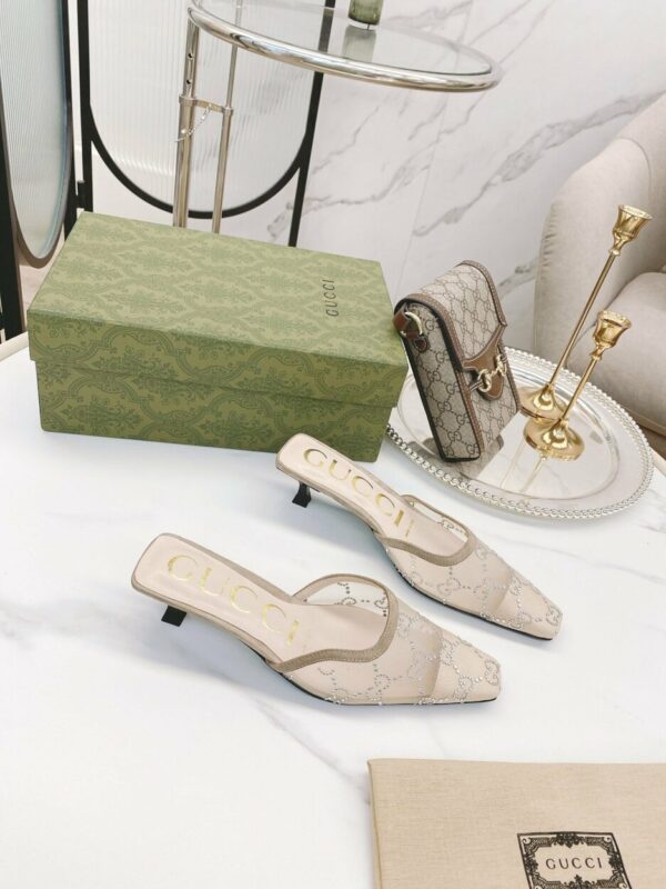 Gucci Women's Slide Sandal By Fabric Beige For Women GG