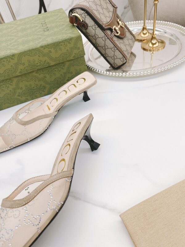 Gucci Women's Slide Sandal By Fabric Beige For Women GG