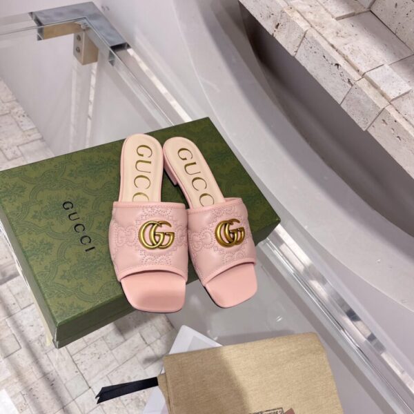 Gucci Women's Slide Sandal With Double G Beige For Women GG