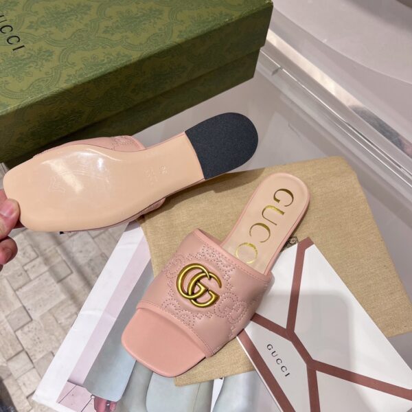 Gucci Women's Slide Sandal With Double G Beige For Women GG