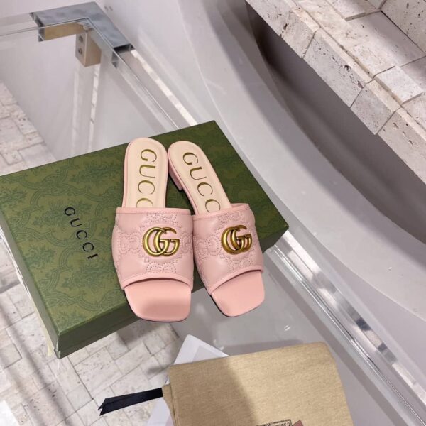 Gucci Women's Slide Sandal With Double G Beige For Women GG