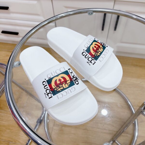 Gucci Women's Slide Sandal With GG Web White For Women 407345