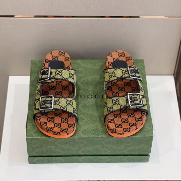 Gucci Women's Slide Sandal With Straps Beige For Women GG