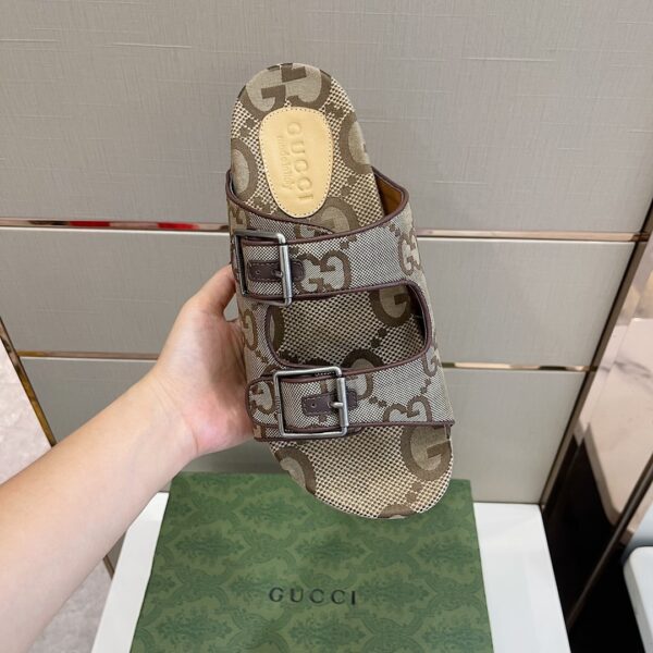 Gucci Women's Slide Sandal With Straps Beige For Women GG