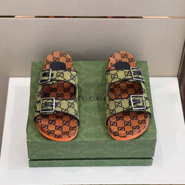 Gucci Women's Slide Sandal With Straps Beige For Women GG