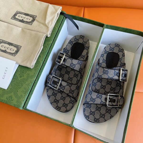 Gucci Women's Slide Sandal With Straps Blue For Women 658020 2HK60