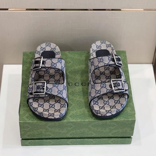 Gucci Women's Slide Sandal With Straps Blue For Women 658020 2HK60