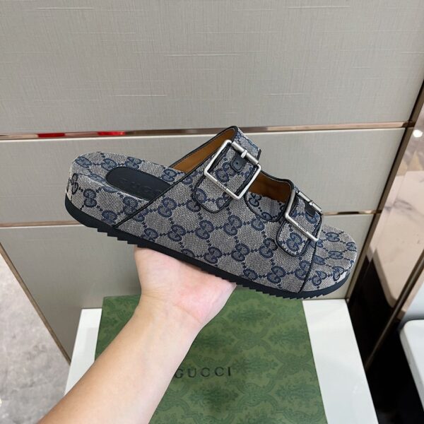 Gucci Women's Slide Sandal With Straps Blue For Women 658020 2HK60