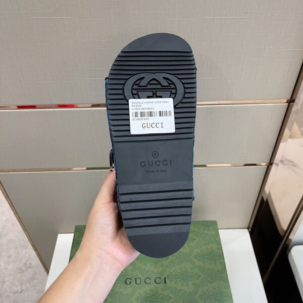 Gucci Women's Slide Sandal With Straps Grey For Women GG