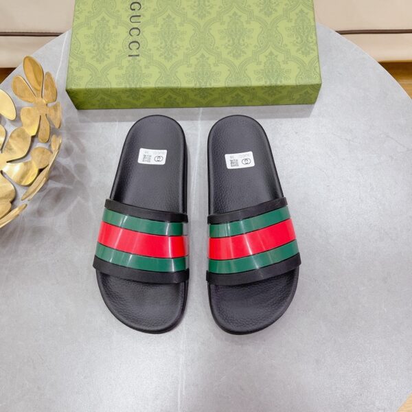 Gucci Women's Slide Sandal With Web Black For Women 407345