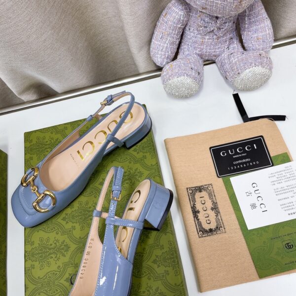 Gucci Women's Slingback With Horsebit Jade Green For Women GG