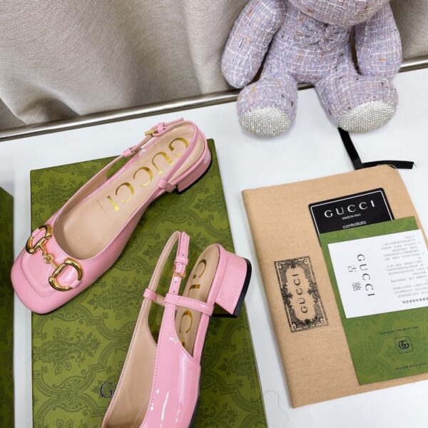 Gucci Women's Slingback With Horsebit Light Pink For Women GG 