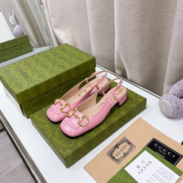 Gucci Women's Slingback With Horsebit Light Pink For Women GG 
