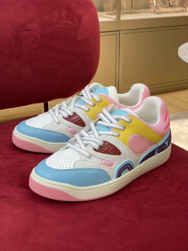 Gucci Women's Sneaker Gucci Basket Donna Light Blue Demetra For Women ‎700291 2SHW0 4870