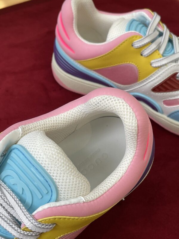 Gucci Women's Sneaker Gucci Basket Donna Light Blue Demetra For Women ‎700291 2SHW0 4870